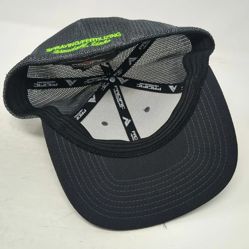 Pacific Headwear Baseball Cap Gray 7 3/8 Mesh Back S&D Custom Spraying Idaho Hat